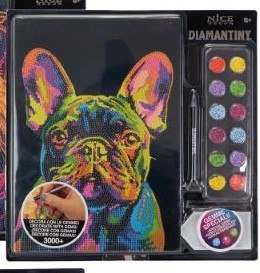 -MOZAIKA DIAMENT SPRZYL OBRAZ PIES BULDOG 21X3