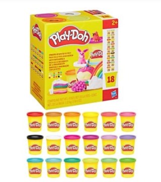 PLAY-DOH Zestaw 18 Kolorowych Tub, zestaw kreatywny