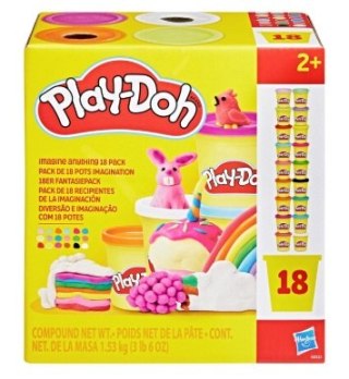 PLAY-DOH Zestaw 18 Kolorowych Tub, zestaw kreatywny
