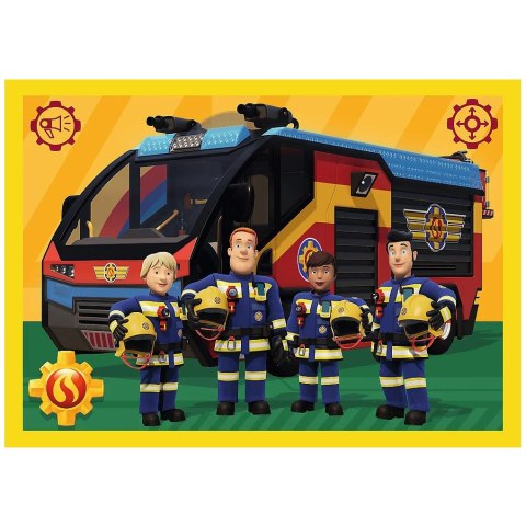 Puzzle 4w1 Strażak Sam na sygnale TREFL 34348 TR