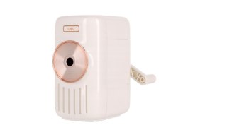 Temperówka na korbkę grająca biała DELI E1165A-WH