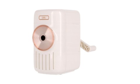 Temperówka na korbkę grająca biała DELI E1165A-WH