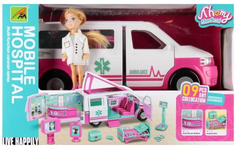 Auto dla lalek Ambulans z akcesoriami rozkładany SWEDE Q12146