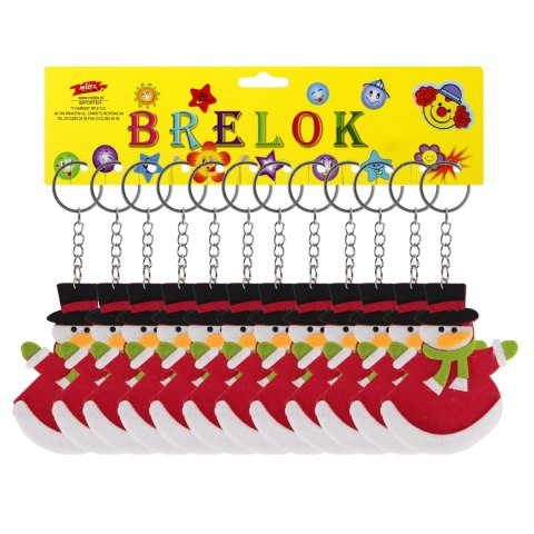 Brelok Bałwanek filc 10cm A 12 Boże Narodzenie TOYS KD2024