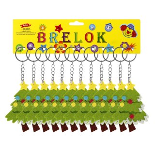 Brelok Choinka filc 8cm op12szt Boże Narodzenie TOYS KD2028