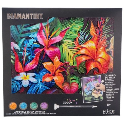 -MOZAIKA CEKIN SPRZYL KWIATY TROPIKALNE 21X30 B/C