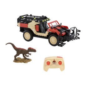 Matchbox RC Jurassic World Dino Catcher RC, zdalnie sterowana ciężarówka z figurką dinozaura JGK33