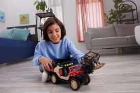Matchbox RC Jurassic World Dino Catcher RC, zdalnie sterowana ciężarówka z figurką dinozaura JGK33