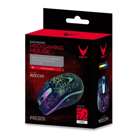 OMEGA VARR GAMING MOUSE MYSZ GAMINGOWA PREDOS 800-1200-1600 DPI [45719] TE