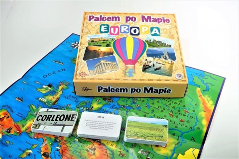 Palcem po Mapie-Europa Geograficzna gra edukacyjna ABINO