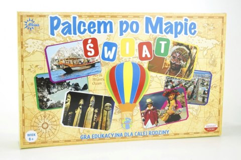 Palcem po Mapie - Świat Gra edukacyjna ABINO