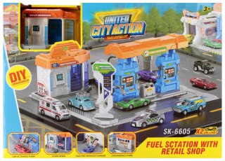 Parking stacja paliw z akcesoriami metal SWEDE G8357