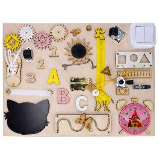 Tablica manipulacyjna drewniana 37x49 natural 07 TOYS MT07 TOYS