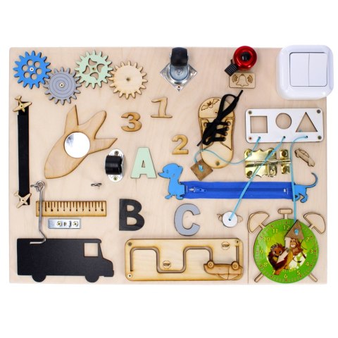 Tablica manipulacyjna drewniana 37x49 natutal 09 TOYS MT09 TOYS