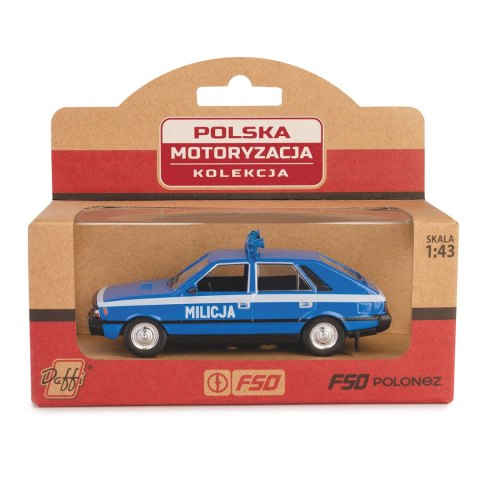 -AUTO KOLEKCJI PRL-U 1:43 POLONEZ MILICJA B-242 WB
