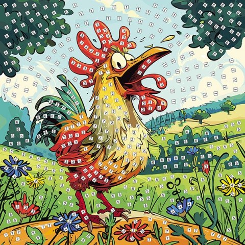 Mozaika piankowa 25x25 cm Kogut FUN&JOY