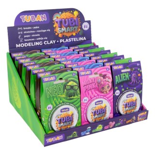 DISPLAY TUBI SMART PLASTELINA - MIX 24 SZT. x 50 g