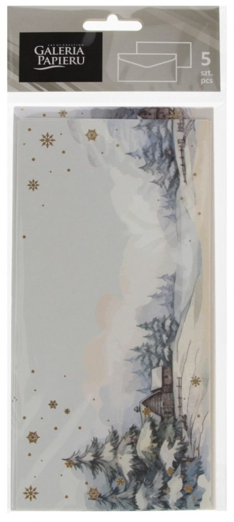 Zestaw do tworzenia kartek okolicznościowych DL Magia zimy op5szt Boże Narodzenie GALERIA PAPIERU 283198 ARG
