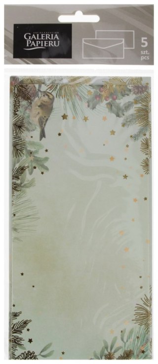 Zestaw do tworzenia kartek okolicznościowych DL złote święta op5szt Boże Narodzenie GALERIA PAPIERU 283194 ARG