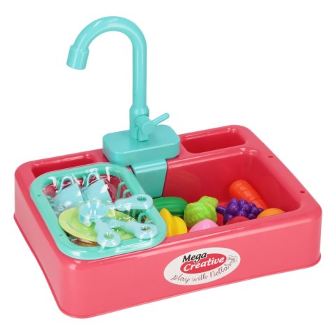 Zestaw kuchenny Nella zlew różowy plus akcesoria MEGA CREATIVE 549845