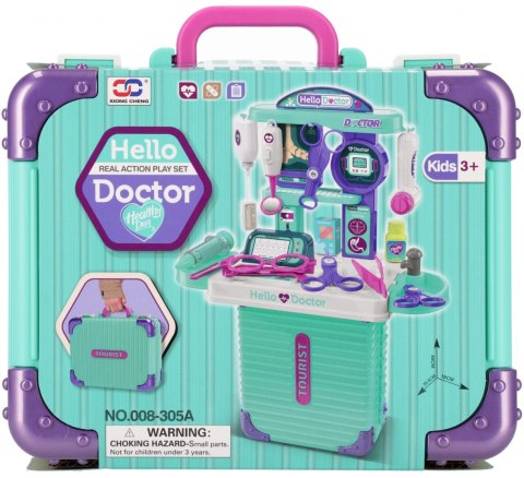 Zestaw lekarski w walizce zielonej 3w1 MEGA CREATIVE 569863