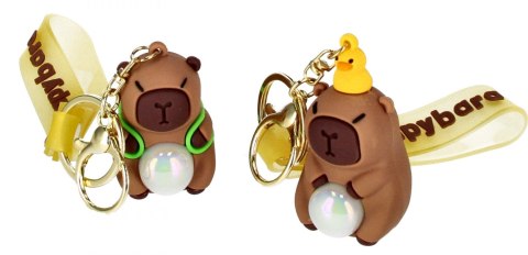 Brelok gumowy Kapibara z perłą 5 cm z opaską światło A 12 22369 BMG