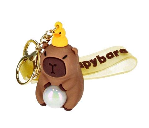 Brelok gumowy Kapibara z perłą 5 cm z opaską światło A 12 22369 BMG
