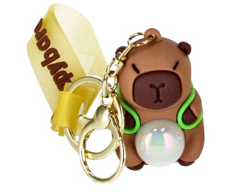 Brelok gumowy Kapibara z perłą 5 cm z opaską światło A 12 22369 BMG