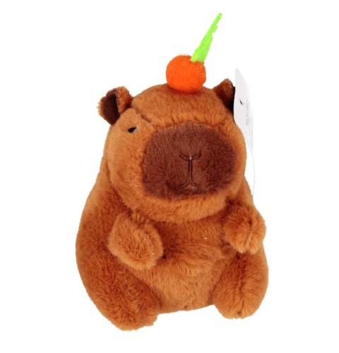 Brelok pluszowy Kapibara z marchewką dźwięk CAP-003