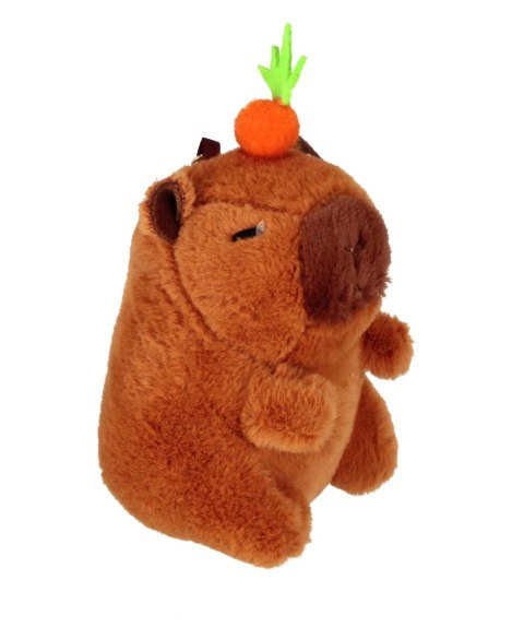 Brelok pluszowy Kapibara z marchewką dźwięk CAP-003