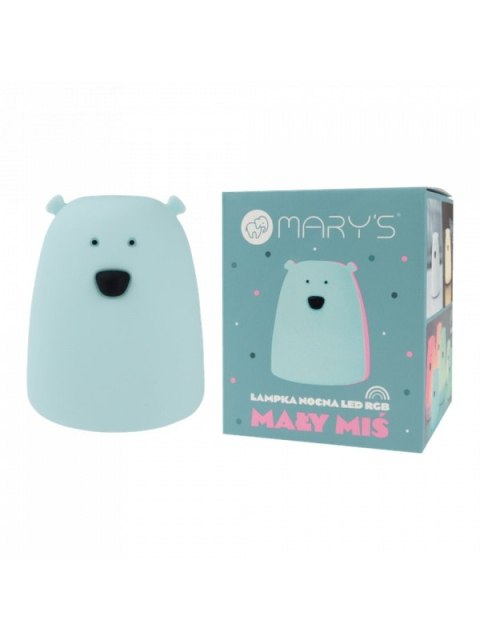 MARY S lampka LED Miś mały niebieski RGB WW /NB
