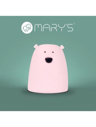MARY S lampka LED Miś mały różowy RGB WW /NB