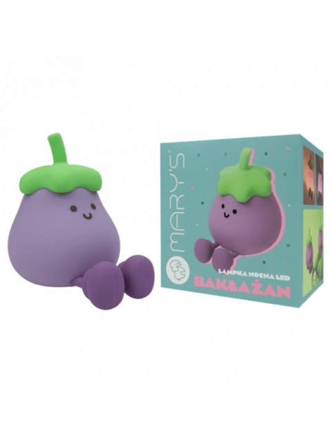 MARY S lampka nocna LED Bakłażan