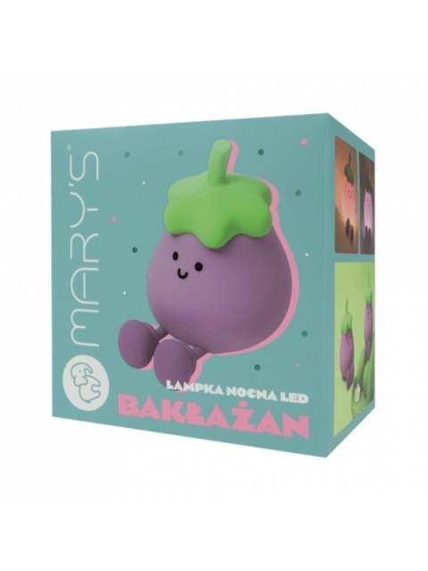 MARY S lampka nocna LED Bakłażan