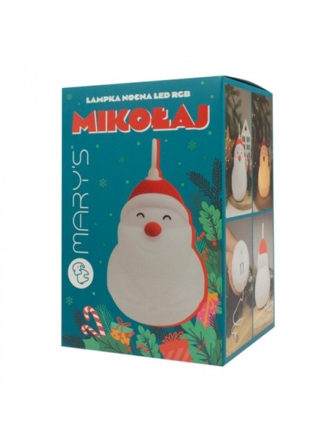 MARY S lampka nocna LED Mikołaj RGB