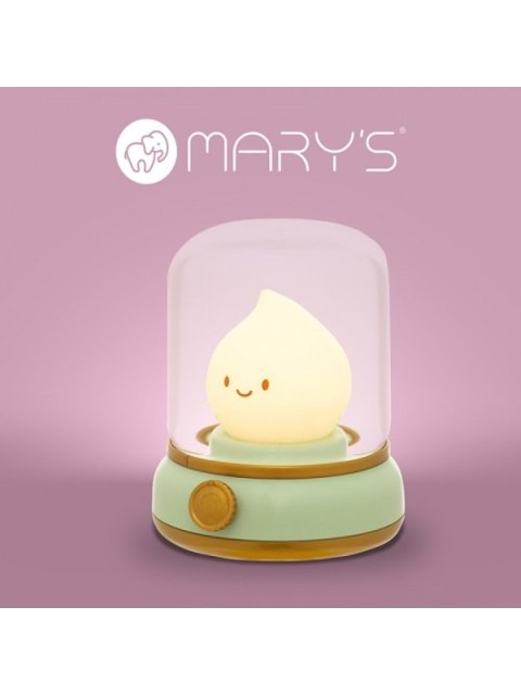 MARY S lampka nocna LED Płomyczek zielony