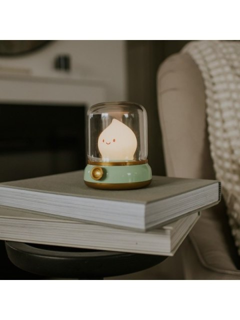 MARY S lampka nocna LED Płomyczek zielony