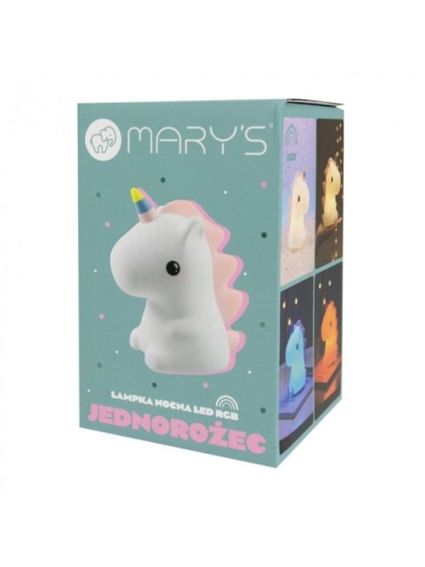 MARY S lampka nocna LED RGB Jednorożec