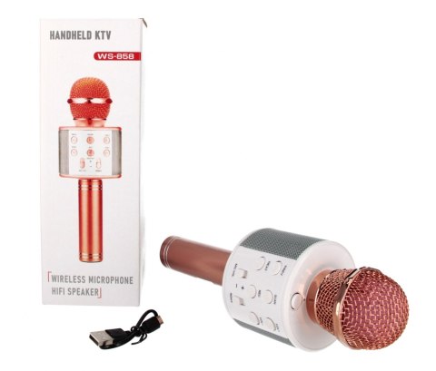Mikrofon karaoke różowy WS-858 224622 BEM
