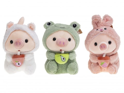 PLUSZAK SWINKA 23CM W CZAPECZCE MIX2