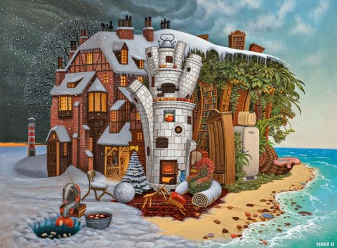 Puzzle 2000 el. Christmas Eve Madeira CASTORLAND C-201020 Art Collection