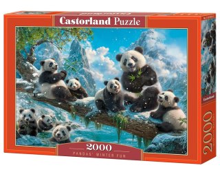 Puzzle 2000 el. Pandas Winter Fun CASTORLAND C-201013