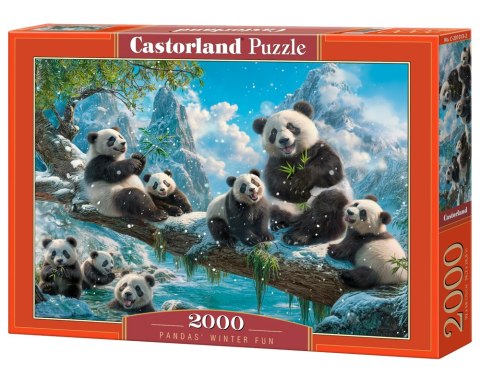 Puzzle 2000 el. Pandas Winter Fun CASTORLAND C-201013