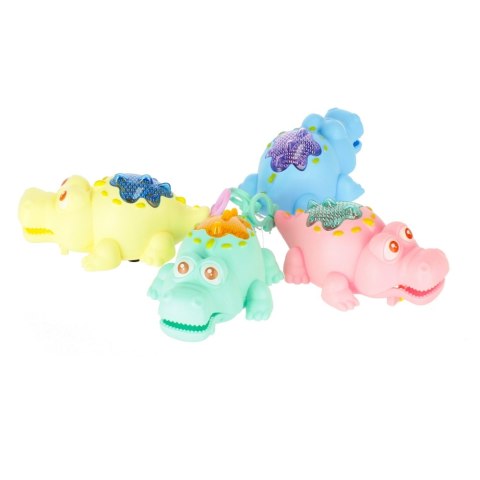 Zabawka naciągana Krokodyl świecący 13 cm MEGA CREATIVE 490303