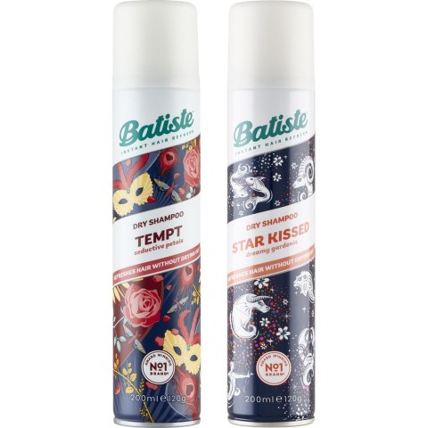 BATISTE Zestaw Tempt + Star Kissed Suche szampony do włosów 200ml + 200ml