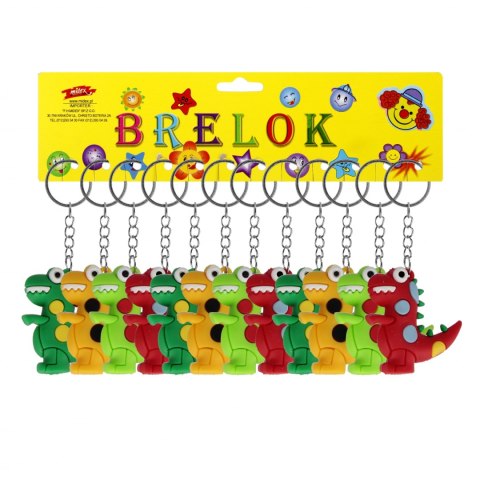 Brelok gumowy Smok w kropki 4cm op12szt TOYS D42981MIDE