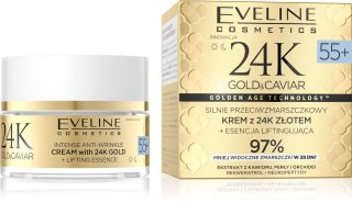 EVELINE 24K Gold&Caviar Krem 55+ dzień/noc 50ml
