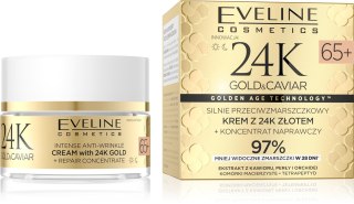 EVELINE 24K Gold&Caviar Krem 65+ dzień/noc 50ml