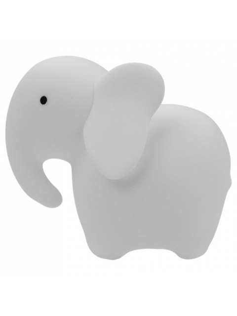 MARY S Lampka nocna LED Słoń biały RGB z pilotem