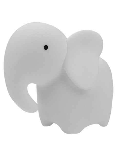 MARY S Lampka nocna LED Słoń biały RGB z pilotem